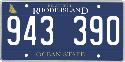 RI license plate 943390