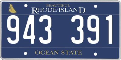 RI license plate 943391