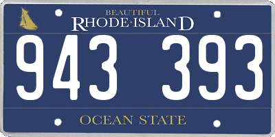 RI license plate 943393