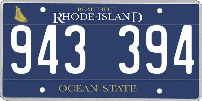 RI license plate 943394