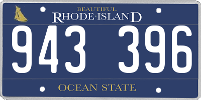 RI license plate 943396