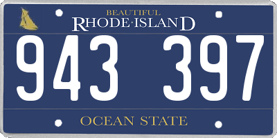 RI license plate 943397