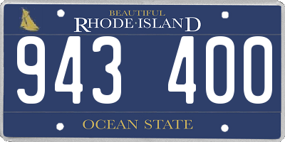 RI license plate 943400