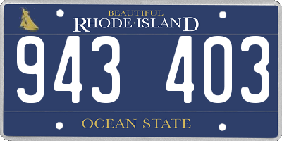 RI license plate 943403