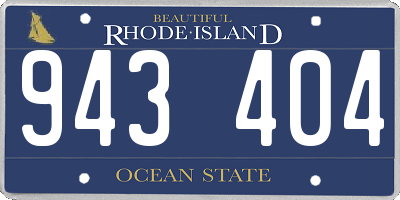 RI license plate 943404