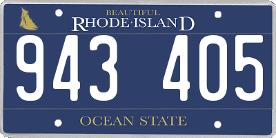 RI license plate 943405