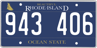RI license plate 943406