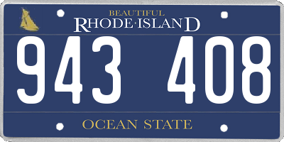 RI license plate 943408
