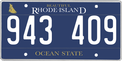 RI license plate 943409
