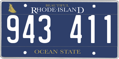RI license plate 943411