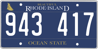 RI license plate 943417