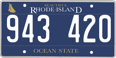 RI license plate 943420