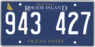 RI license plate 943427