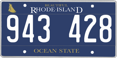 RI license plate 943428