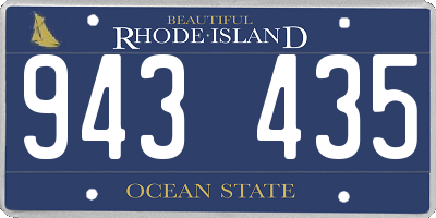 RI license plate 943435