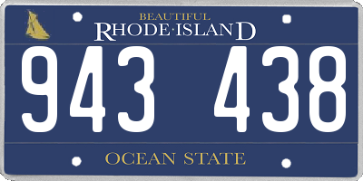 RI license plate 943438