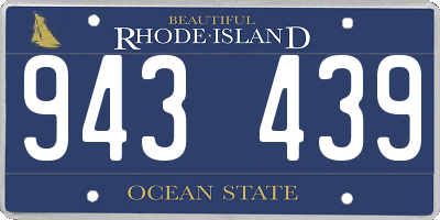 RI license plate 943439