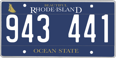 RI license plate 943441