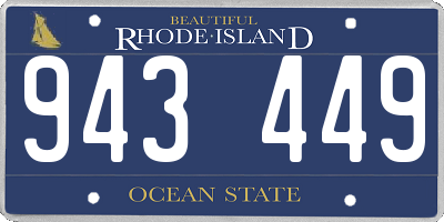 RI license plate 943449