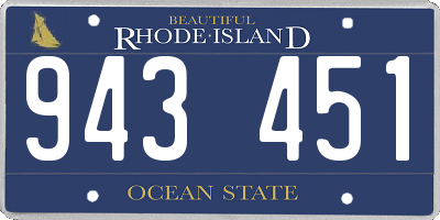 RI license plate 943451