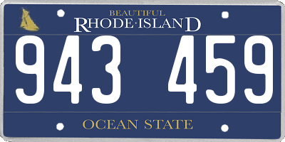RI license plate 943459