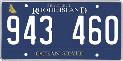 RI license plate 943460