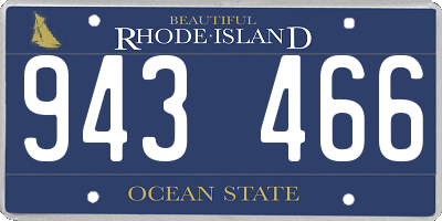 RI license plate 943466
