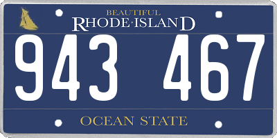 RI license plate 943467