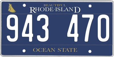 RI license plate 943470