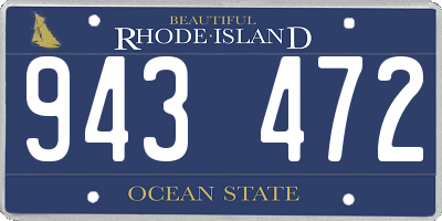 RI license plate 943472