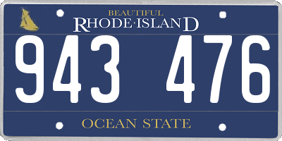 RI license plate 943476