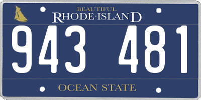 RI license plate 943481