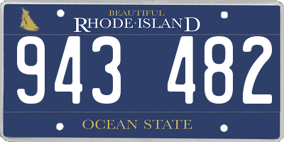 RI license plate 943482