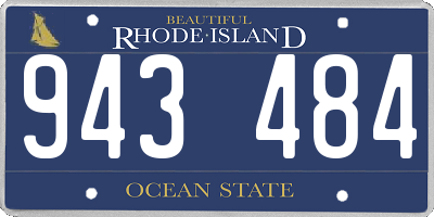 RI license plate 943484