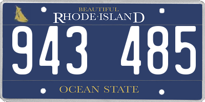 RI license plate 943485