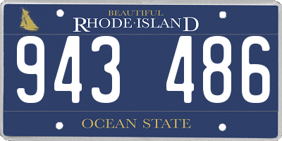 RI license plate 943486
