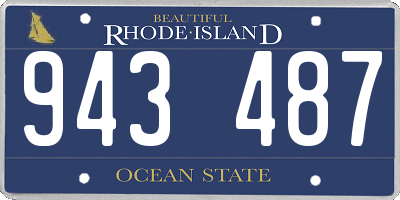 RI license plate 943487