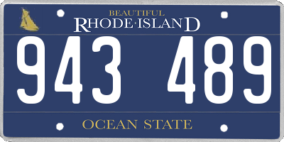 RI license plate 943489