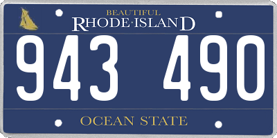 RI license plate 943490