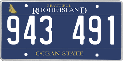 RI license plate 943491