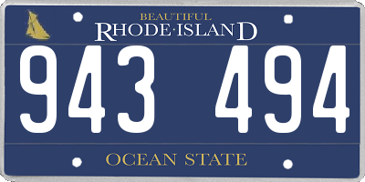 RI license plate 943494