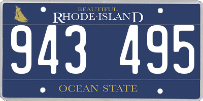 RI license plate 943495