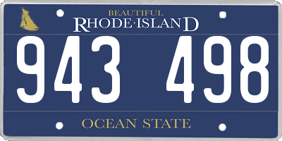 RI license plate 943498