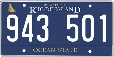 RI license plate 943501
