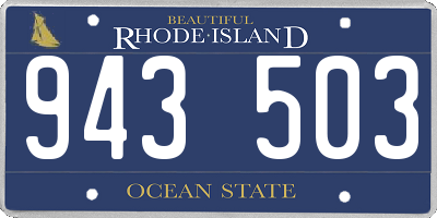 RI license plate 943503