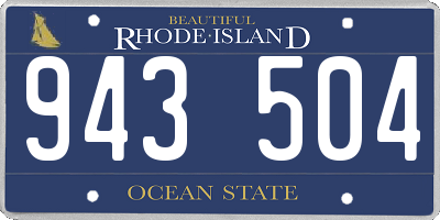 RI license plate 943504