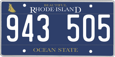 RI license plate 943505