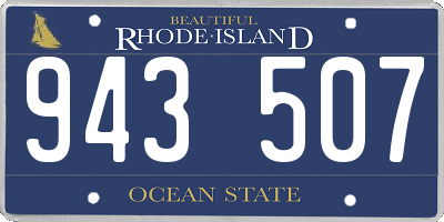 RI license plate 943507