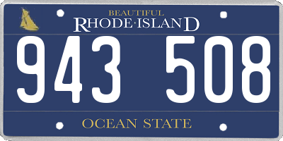 RI license plate 943508