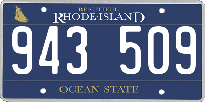 RI license plate 943509